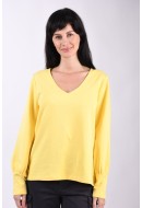 Women Blouse Bizteks Anette Vejlgaard Lemon Yellow